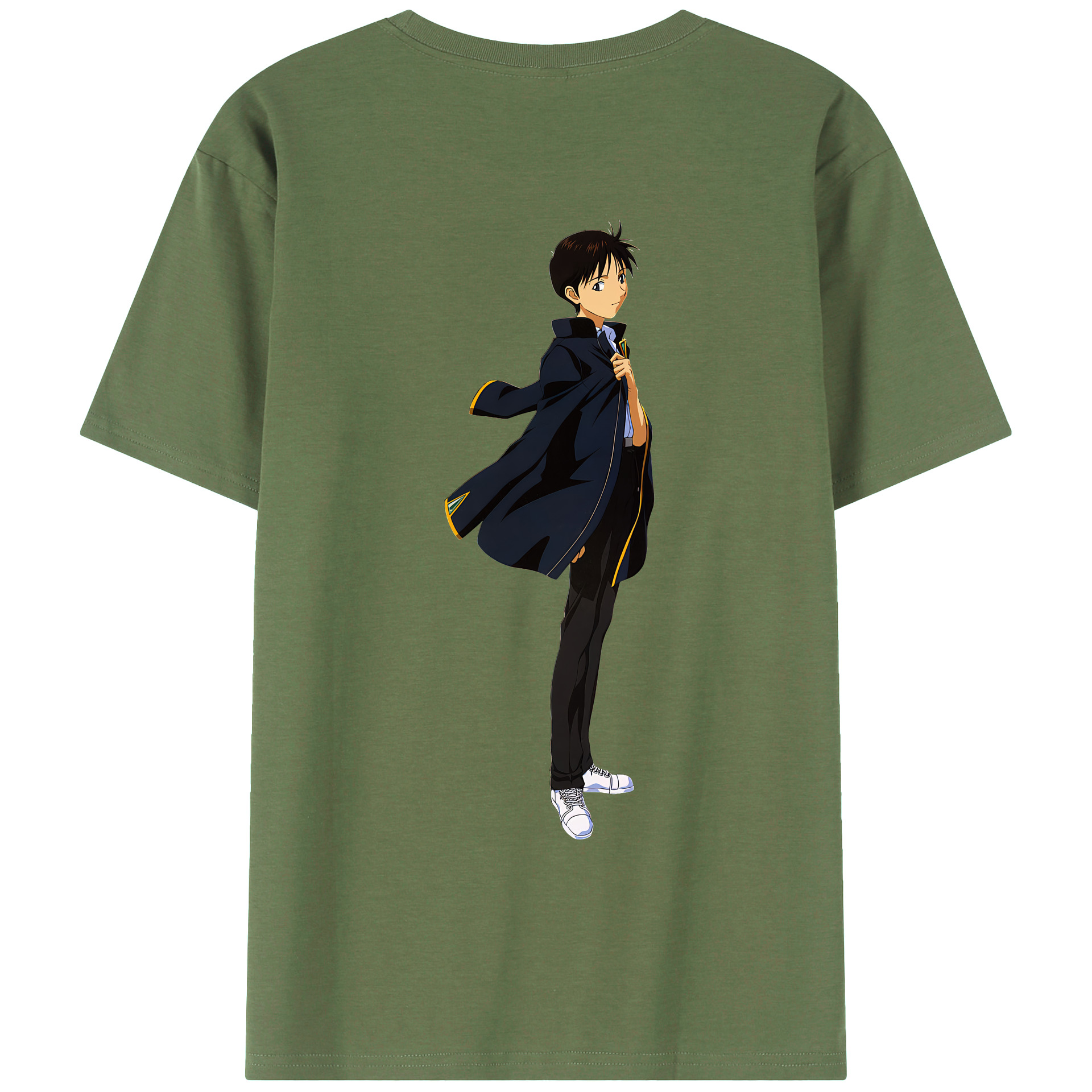 （画像用） EVA 新世紀エヴァンゲリオン 綿100％ メンズ半袖Tシャツ（バックプリント） 通気性